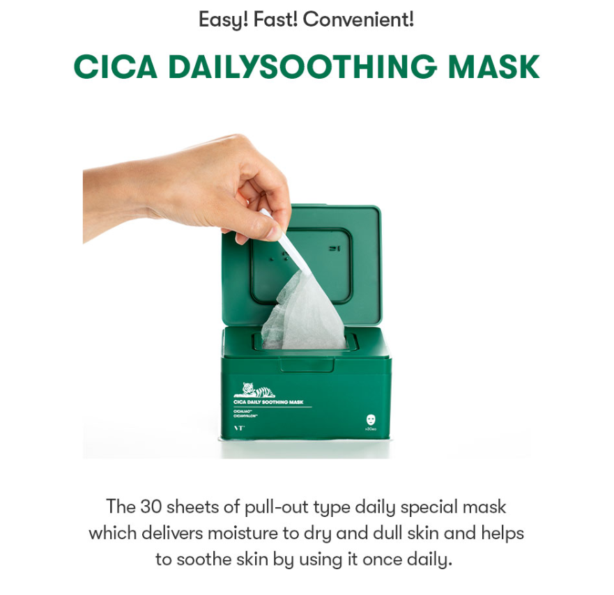 Cica Daily Soothing Mask by VT Cosmetics