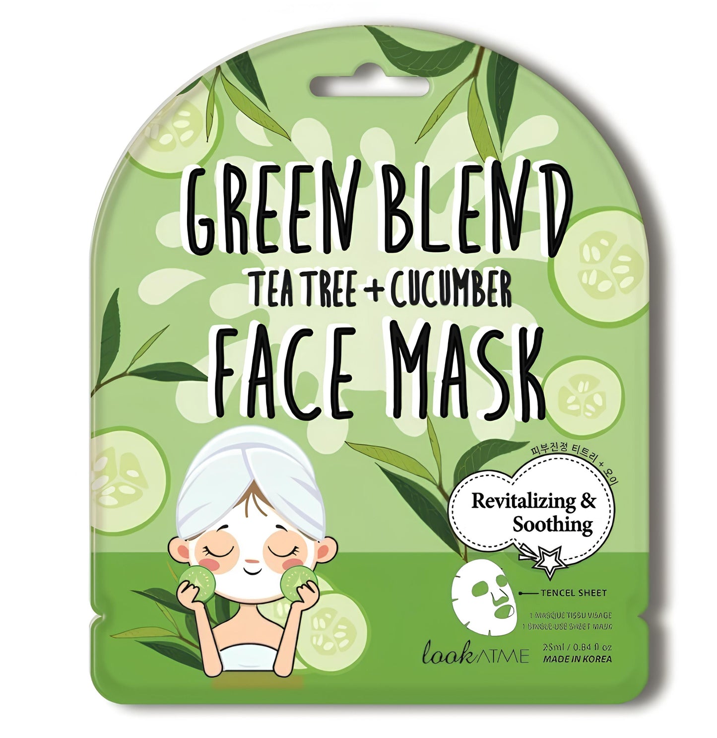 Green Blend Tea Tree & Cucumber Extract Face Mask by Look At Me