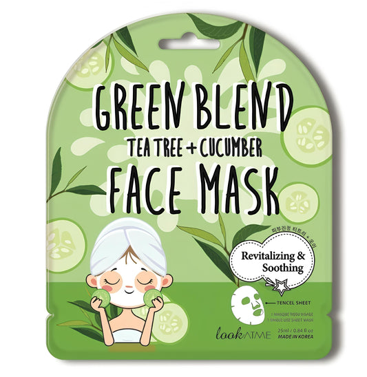 Green Blend Tea Tree & Cucumber Extract Face Mask by Look At Me