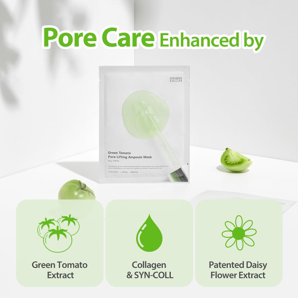 Green Tomato Pore Lifting Ampoule Mask by Sungboon Editor