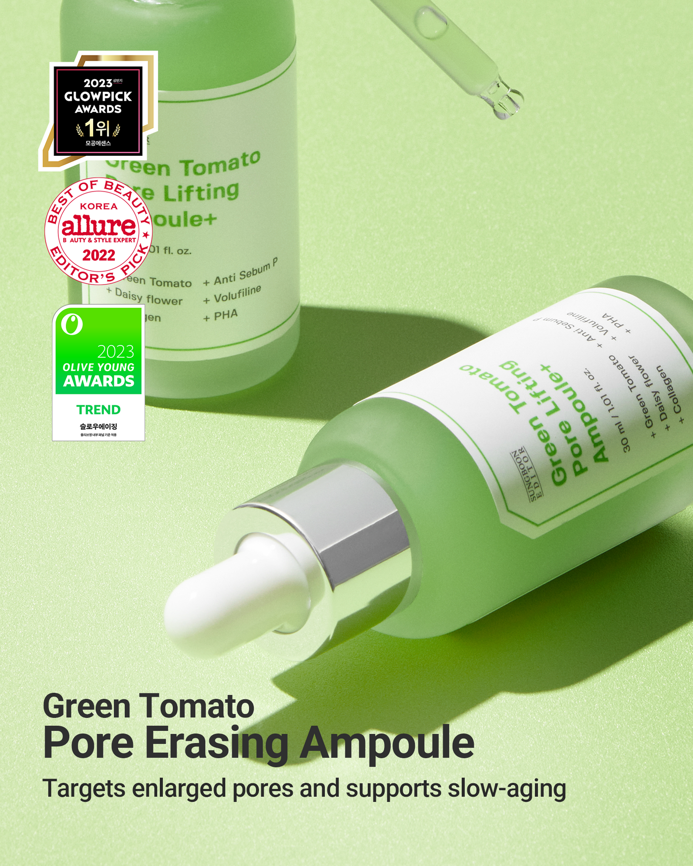 Green Tomato Pore Lifting Ampoule+ by Sungboon Editor