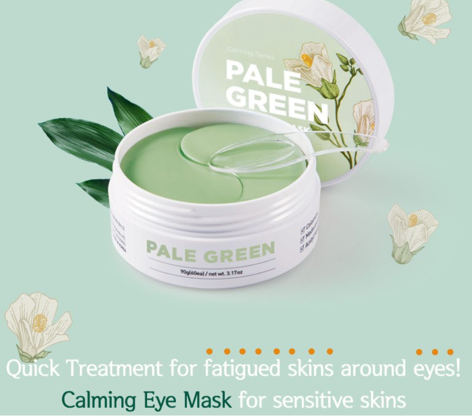 Pale Green Pastel Eye Mask by Hayejin
