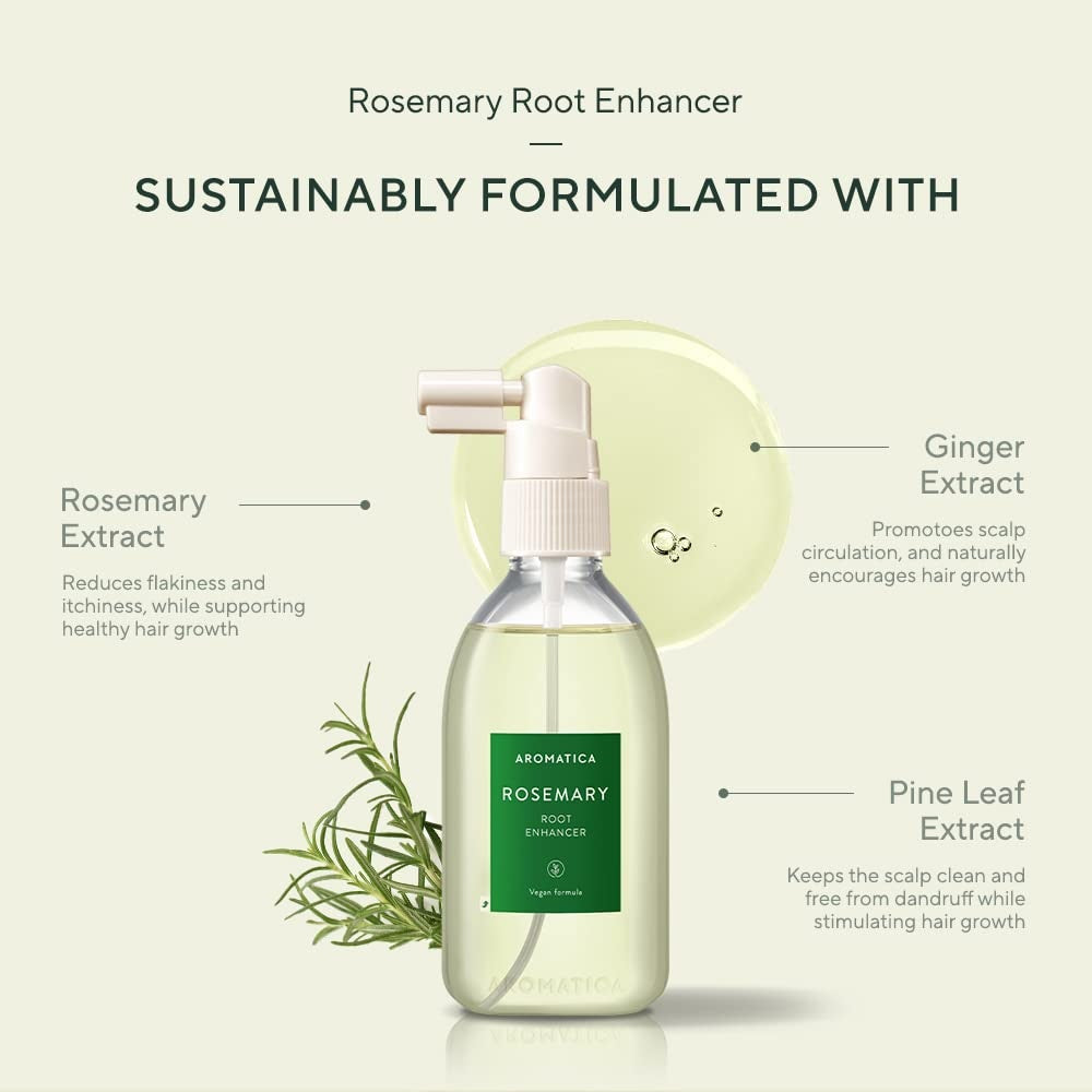 Тоник для корней волос с Розмарином и Женьшенем от Aromatica
