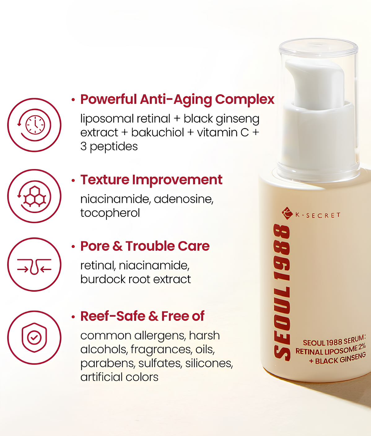 SEOUL 1988 Serum Retinal Liposome 2% + Black Ginseng by KSecret