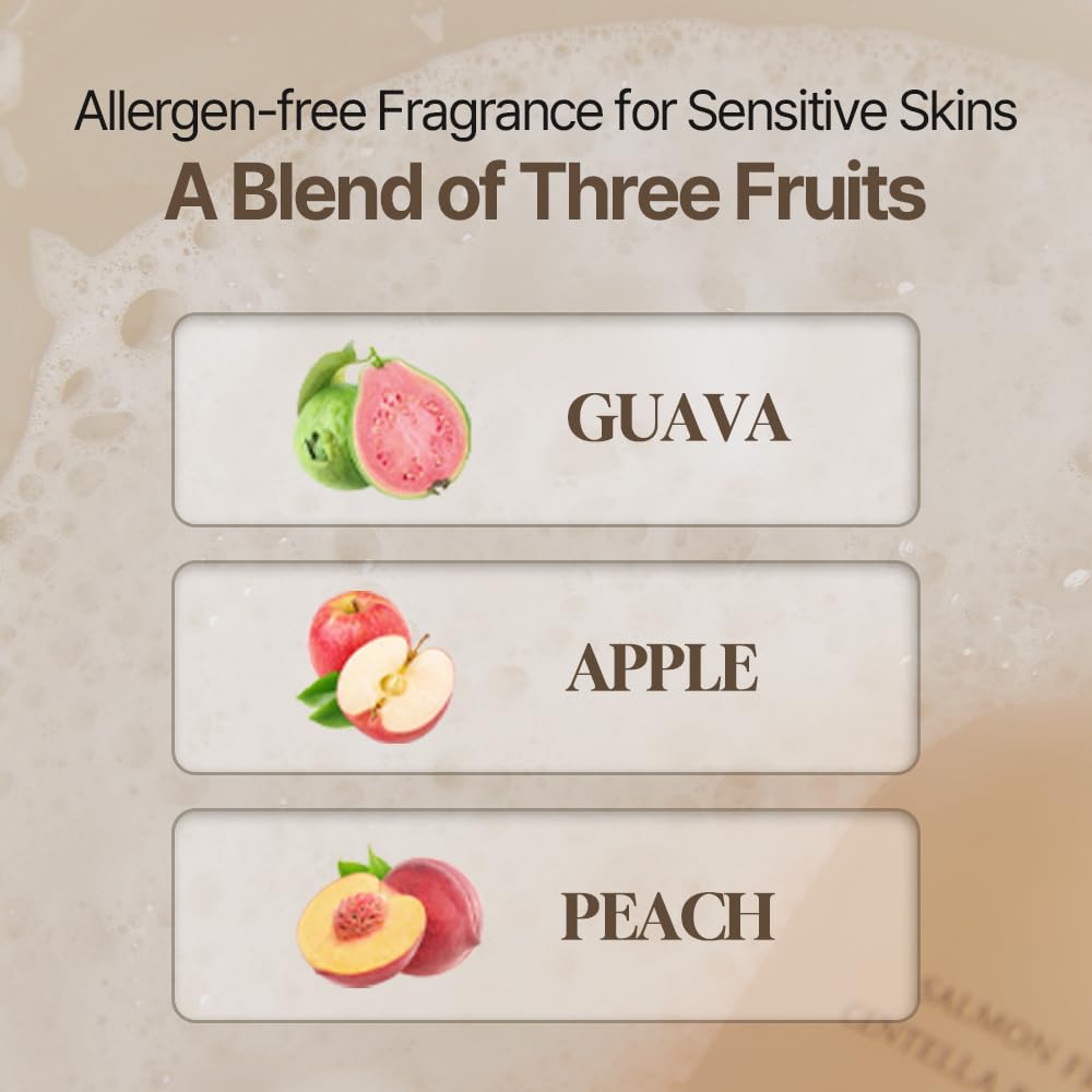 Гель для душа с водой из листьев центеллы азиатской и экстрактом лососевых яиц от Heveblue