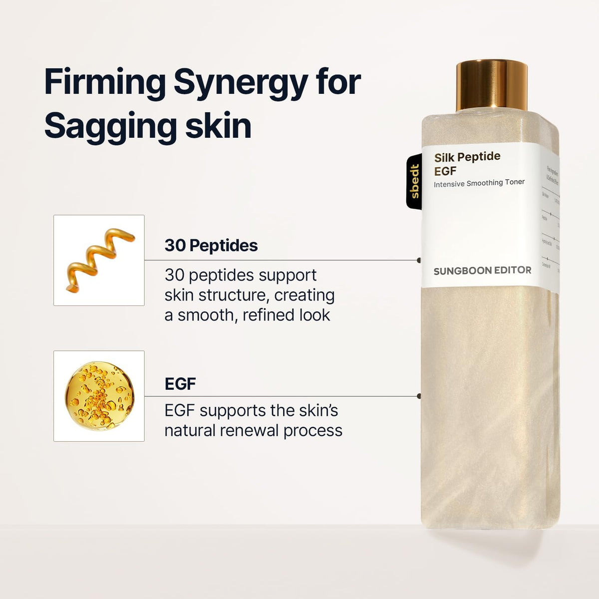 Silk Peptide EGF Intensive Smoothing Toner by Sungboon Editor