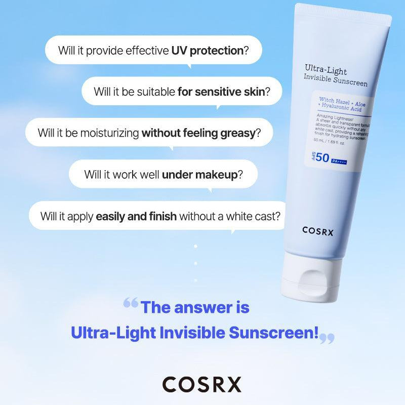 Ultra-Light Invisible Sunscreen SPF50 PA++++ by COSRX