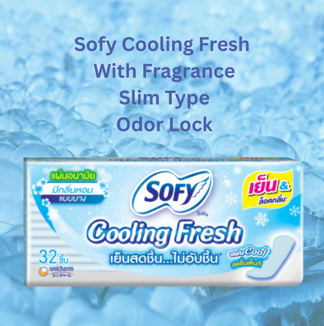 Sofy Cooling Fresh Pantyliner (Thin) Pads by Unicharm (Thailand)