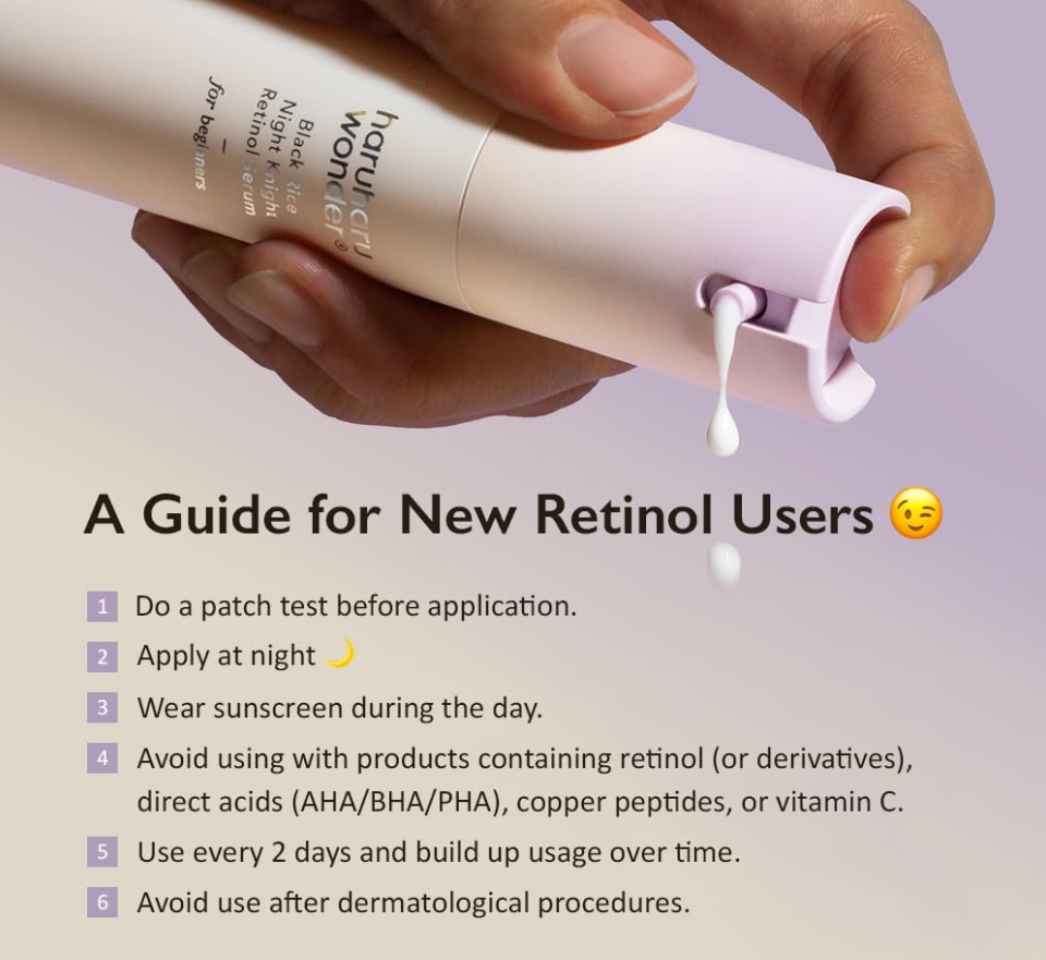 Black Rice Night Knight Retinol Serum for beginners by HaruHaru