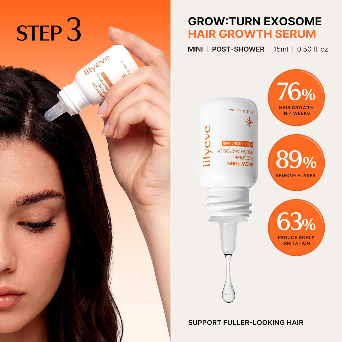 Grow:Turn 3-Step Trial Kit - Shampoo - Capsule Treatment - Hair Growth Serum by Lilyeve
