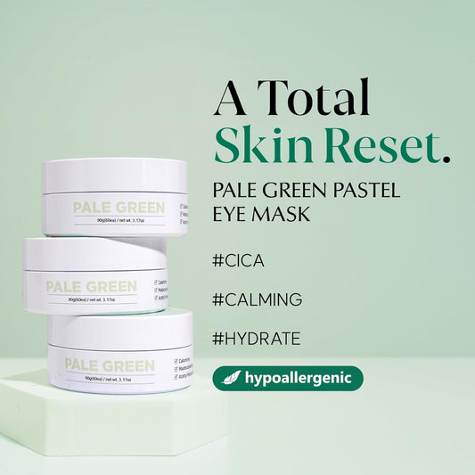 Pale Green Pastel Eye Mask by Hayejin