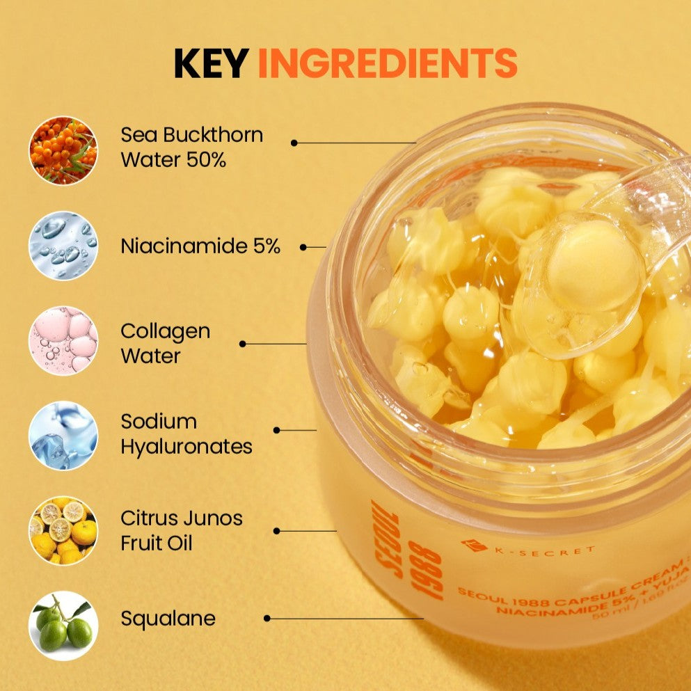 SEOUL 1988 Capsule Cream Niacinamide 5% + Yuja  by KSecret