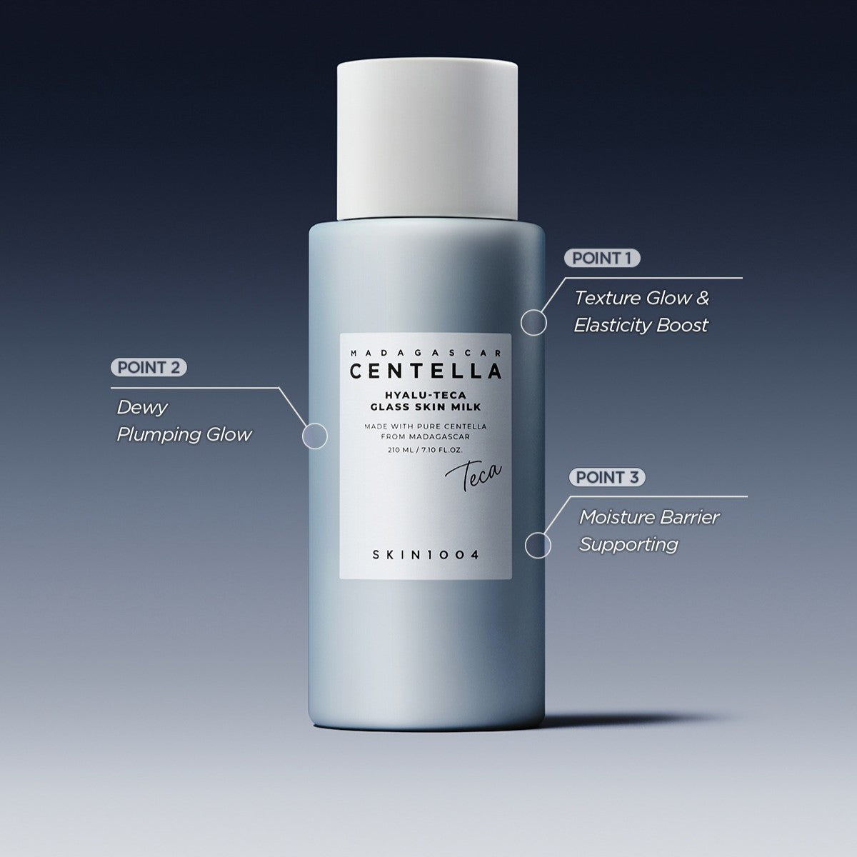 Madagascar Centella Hyalu-Teca Glass Skin Milk Toner by SKIN1004