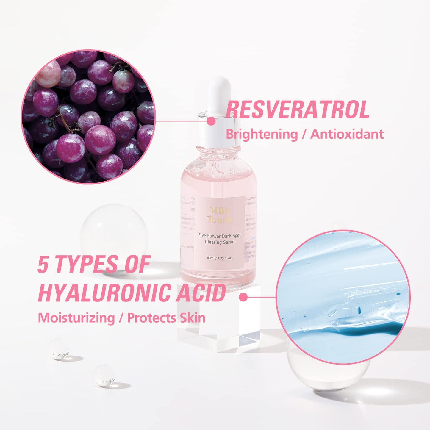 5 Flower Dark Spot Clearing Serum by MilkTouch