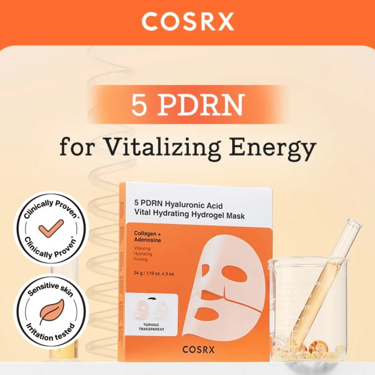 5 PDRN Hyaluronic Acid Vital Hydrating Hydrogel Mask by COSRX