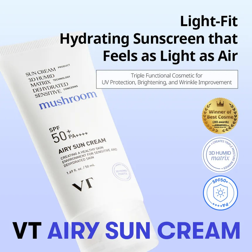 Airy Sun Cream SPF50+ PA++++ by VT Cosmetics