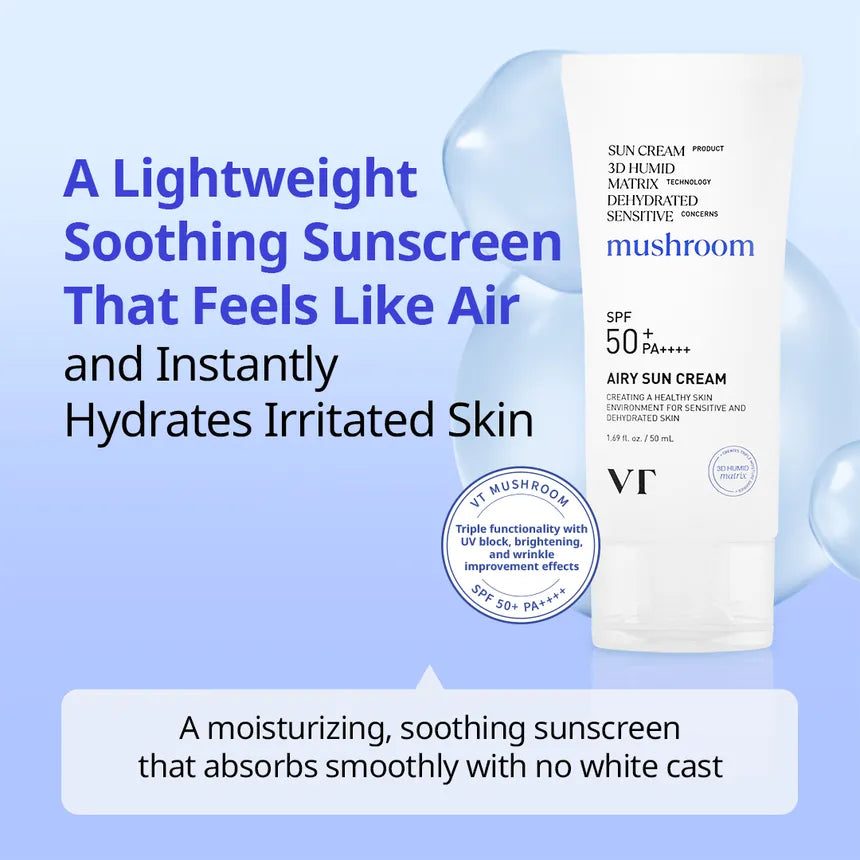 Airy Sun Cream SPF50+ PA++++ by VT Cosmetics
