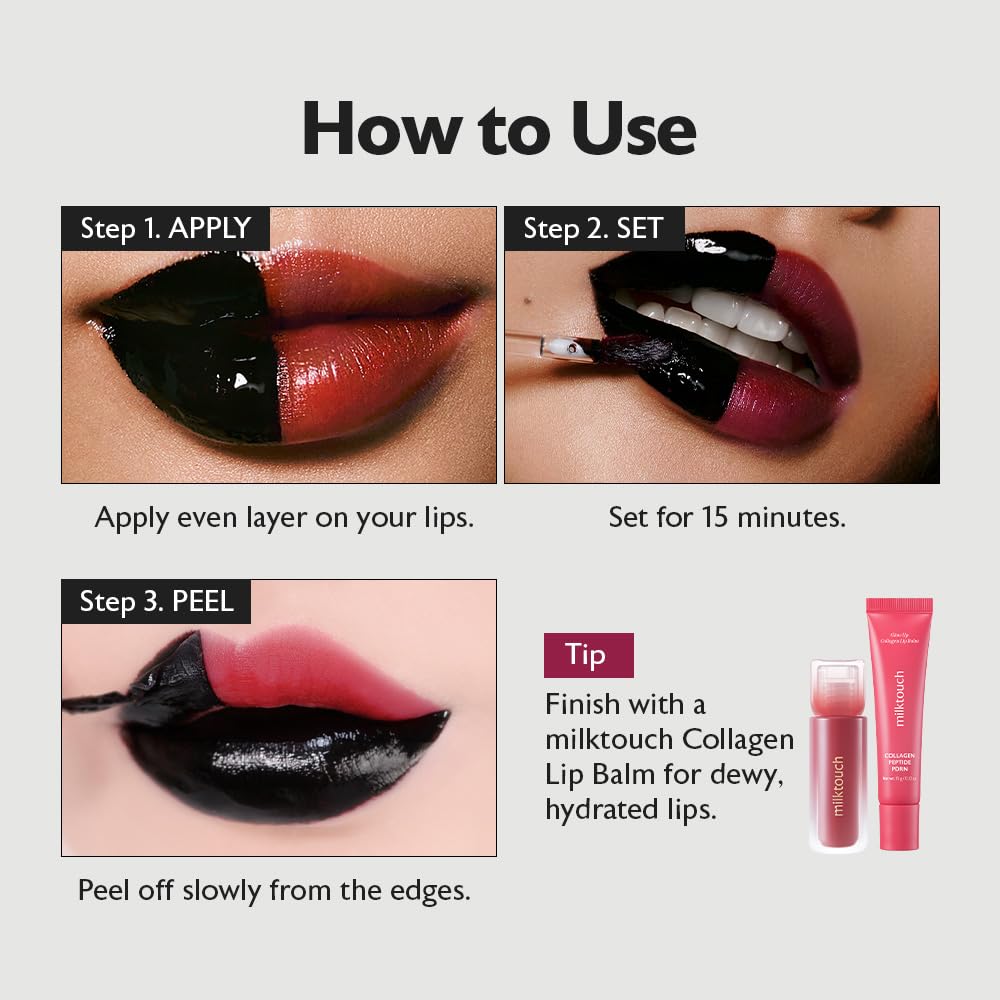 Κραγιόν για Χείλη Black Peel Off Lip Tattoo της  MilkTouch