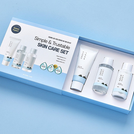 Dokdo skincare set by Round Lab