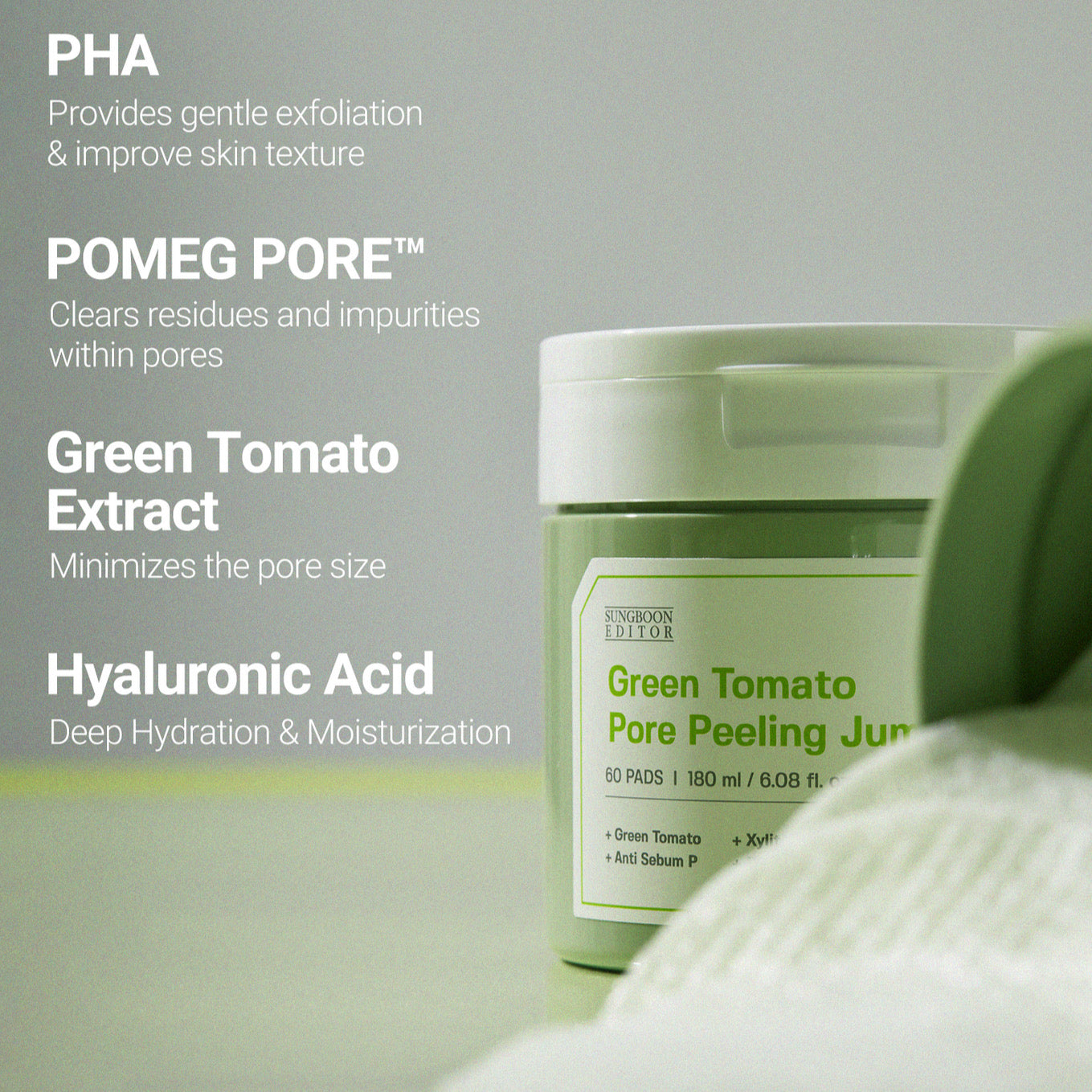 Green Tomato Pore Peeling Jumbo Pad by Sungboon Editor