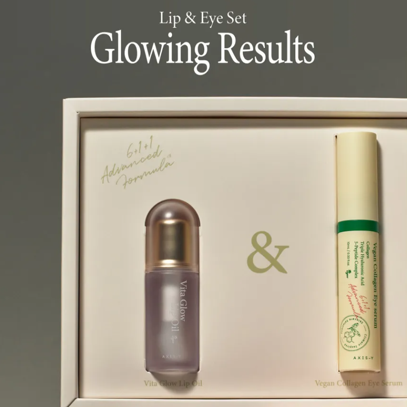 Lip & Eye Skin Care Set - Vita Glow Lip Oil & Vegan Collagen Eye Serum by AXIS-Y