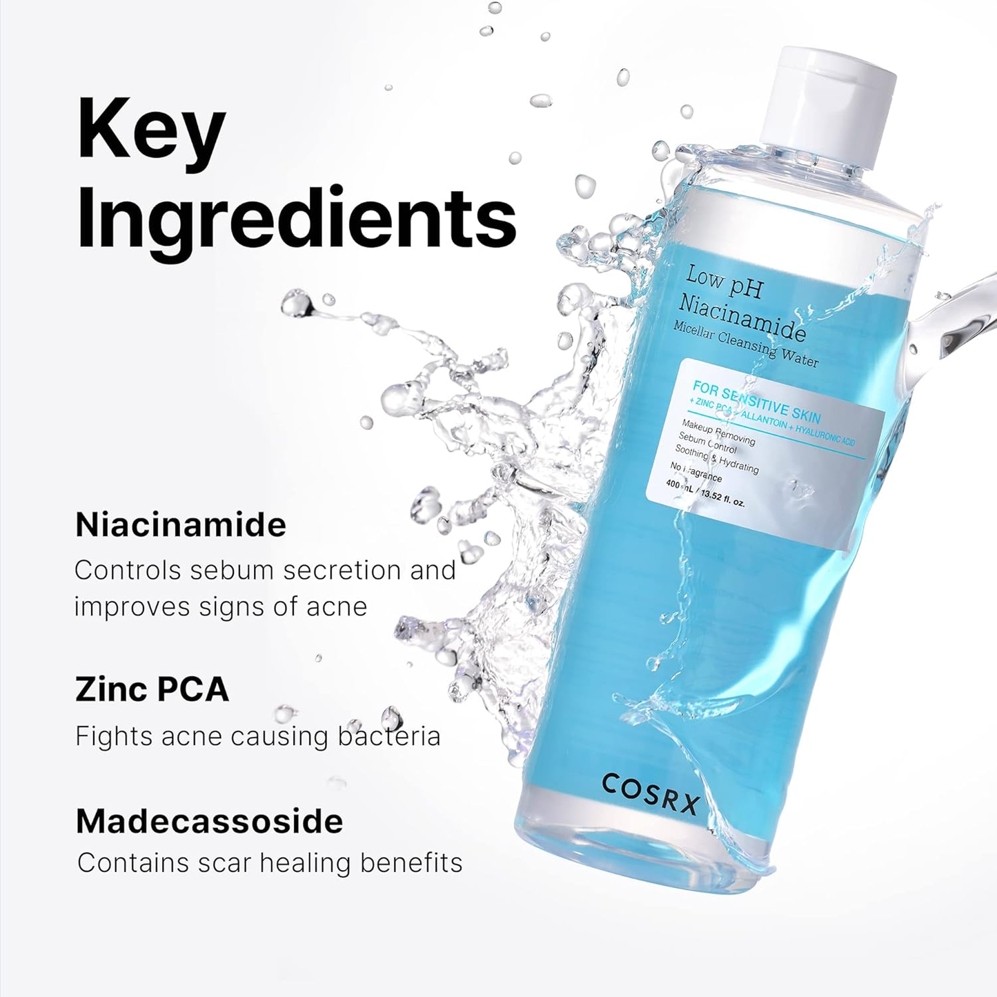 Low pH Niacinamide Micellar Cleansing Water by Cosrx