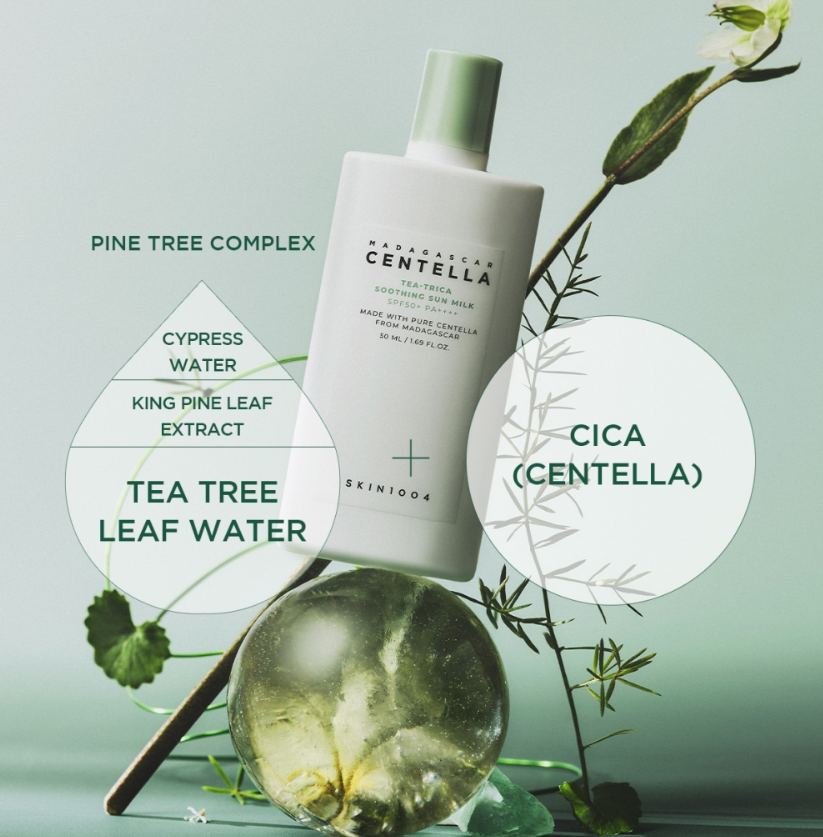 Madagascar Centella Tea-Trica Soothing Sun Milk SPF 50+ PA++++ by SKIN1004