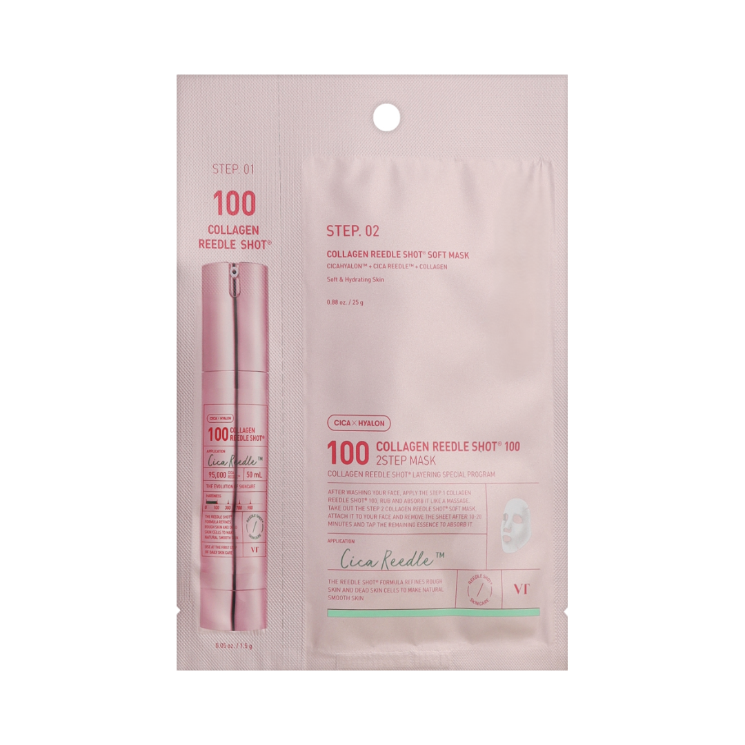 100 Collagen Reedle Shot 2Step Mask - Soft & Hydration by VT Cosmetics