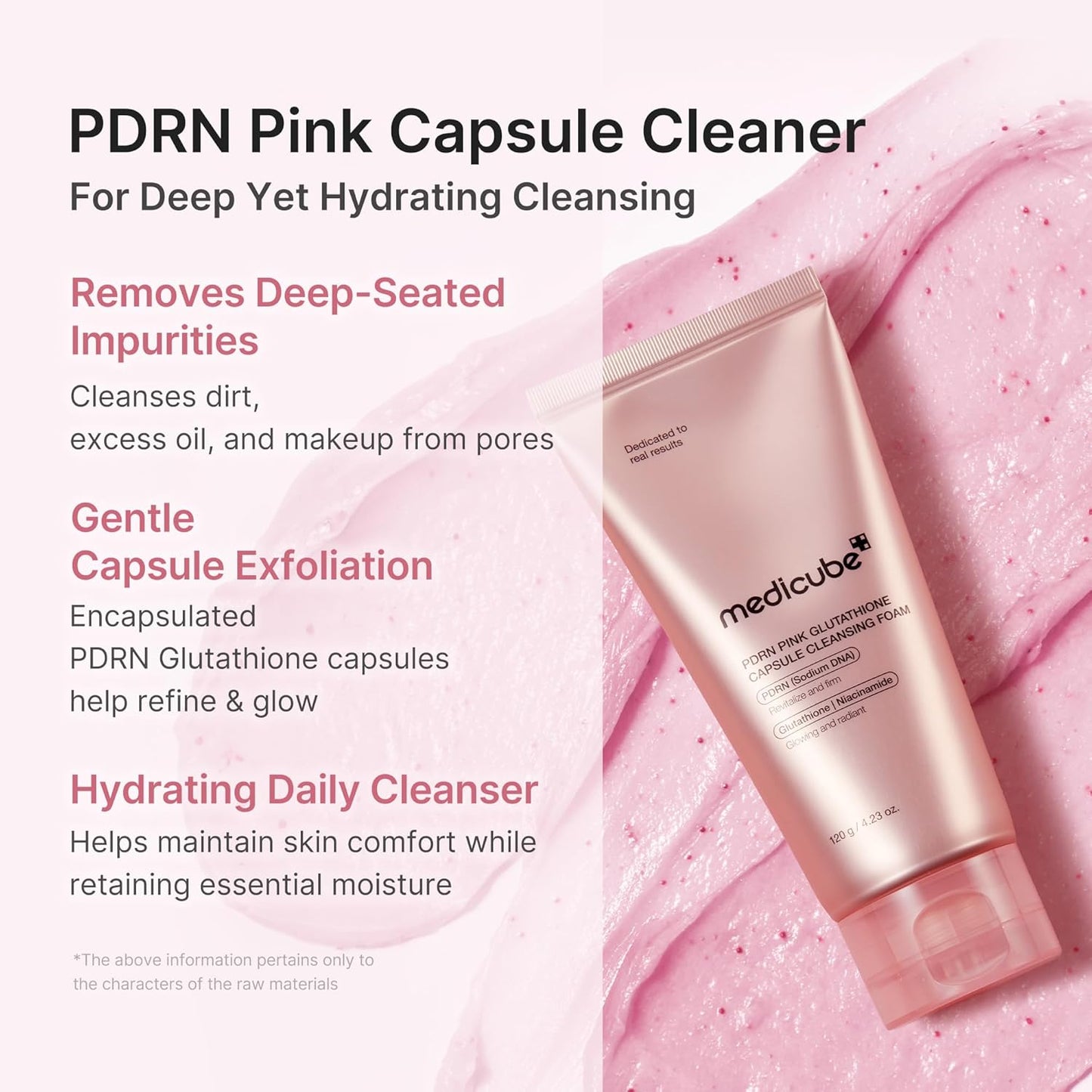 PDRN Pink Glutathione Capsule Cleansing Foam by Medicube