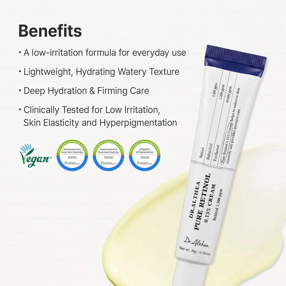 Pure Retinol 0.15% Cream by Dr.Althea