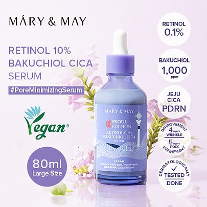 SEOUL EDITION Retinol 0.1% Bakuchiol Cica Serum by Mary & May