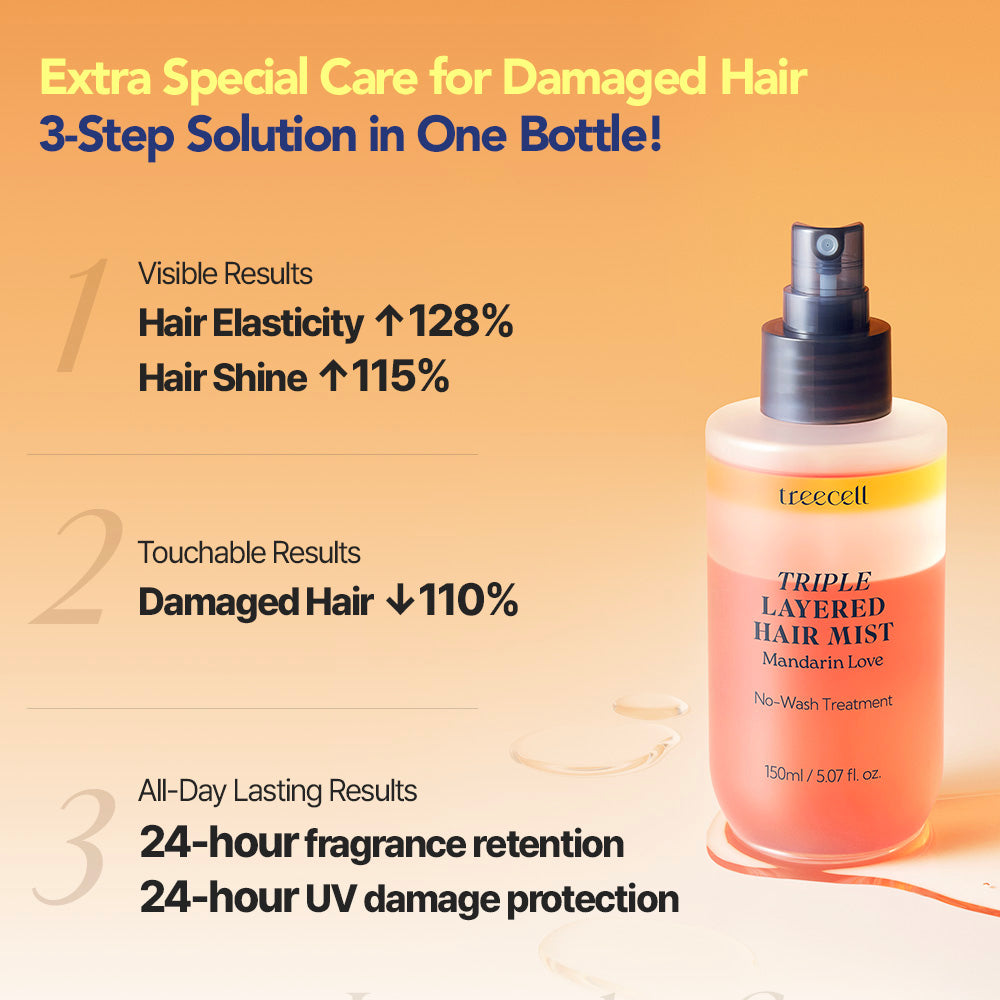 Triple Layered Hair Mist - Mandarine Love by Treecell