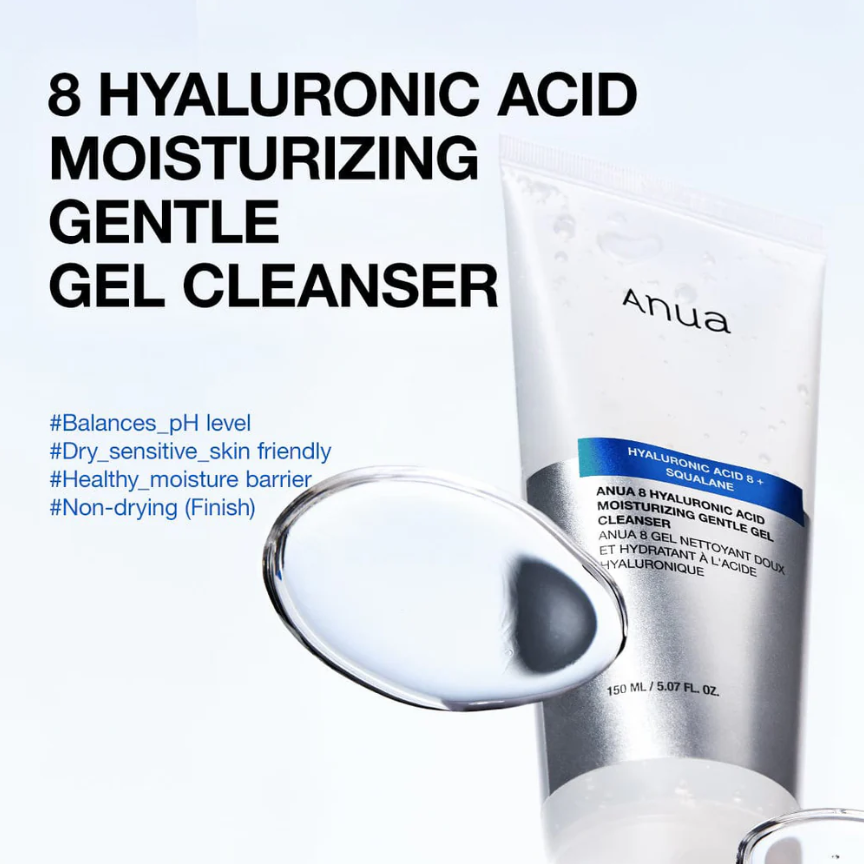 Ήπιο Ενυδατικό Τζελ Καθαρισμού με 8 Τύπους Υαλουρονικού Οξέος της Anua