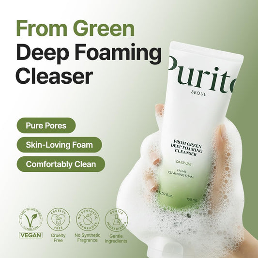 From Green Deep Foaming Cleanser by Purito