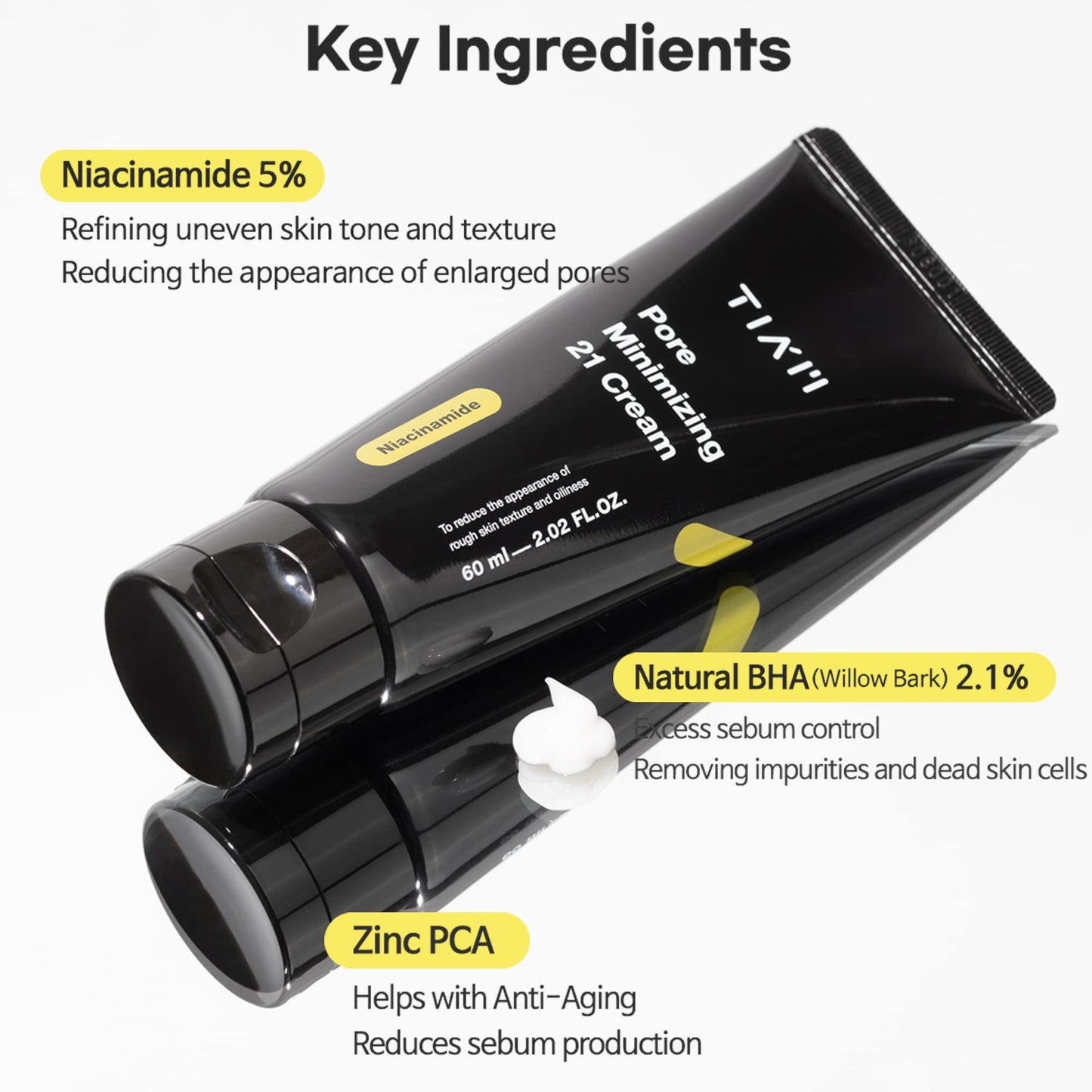 Tightening pores cream with 5% of Niacinamide by Tiam