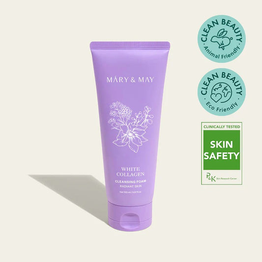 White collagen cleansing foam by Mary&May