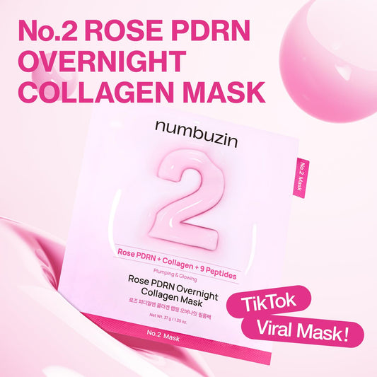 No.2 Rose PDRN Overnight Collagen Mask by Numbuzin