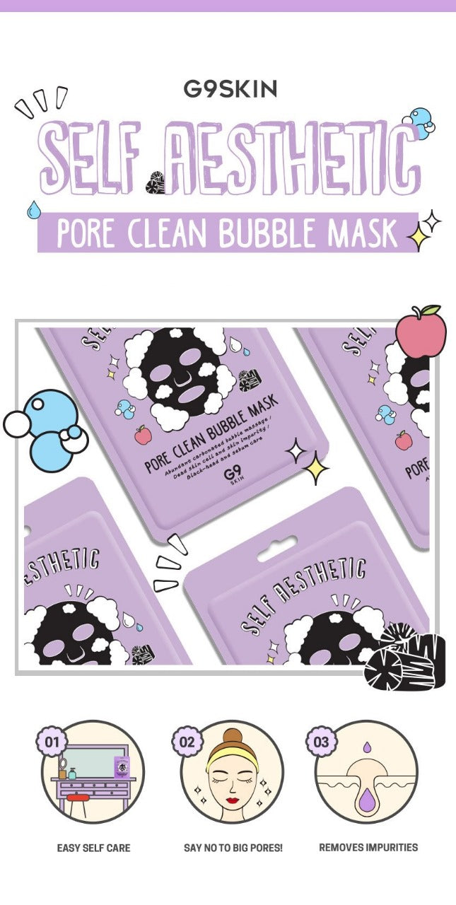 Self Aesthetic Pore Clean Bubble Mask by G9 Skin