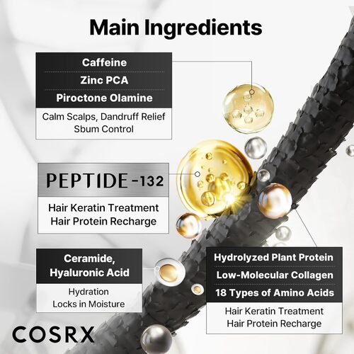 Patented Peptide 132 - Ultra Perfect Hair Bonding Shampoo by COSRX