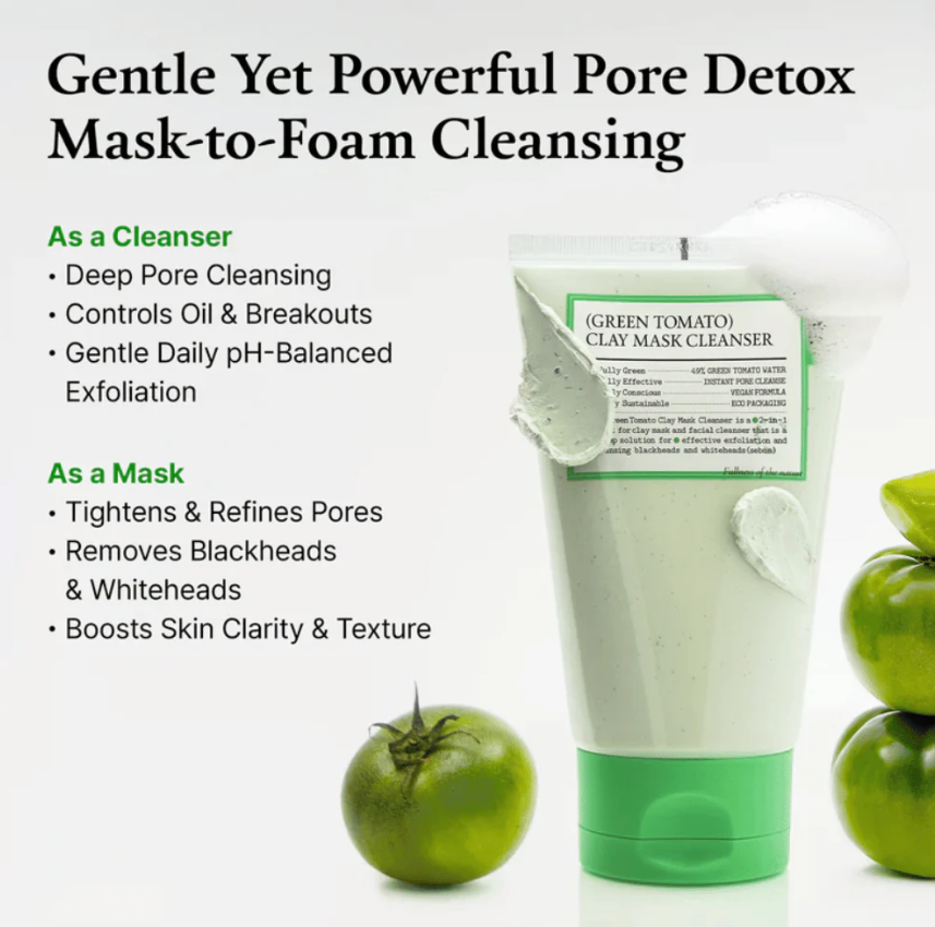Green Tomato Clay Mask Cleanser by Fully
